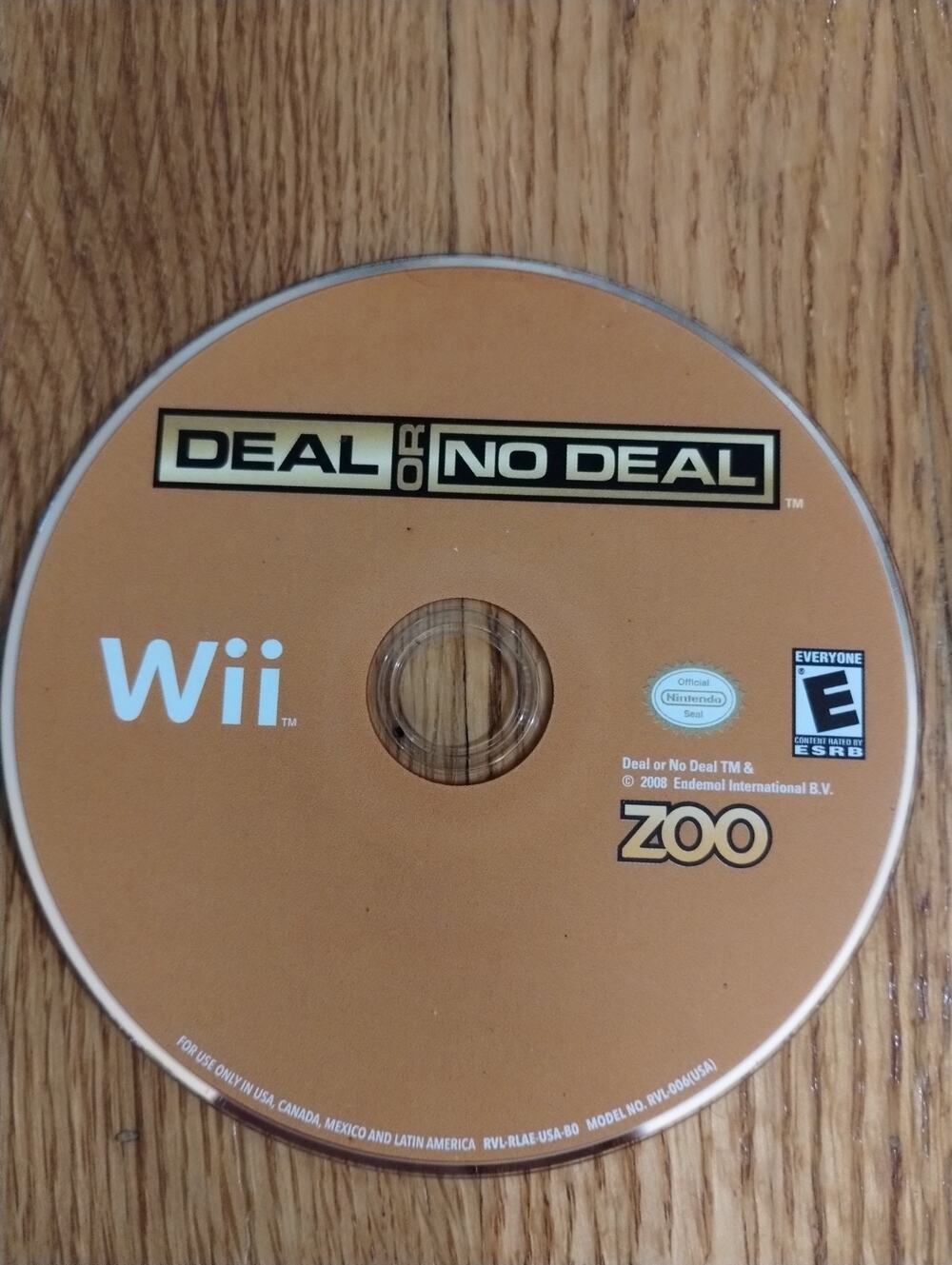 Deal or No Deal Nintendo Wii Disc only
